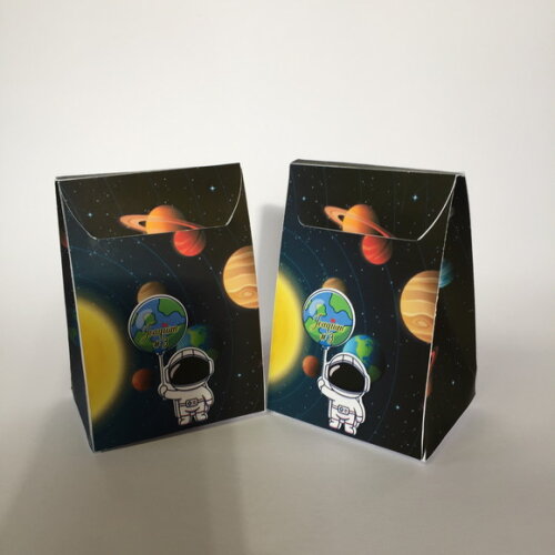 Caixa Sacolinha Galáxia - Kit 30 Unidades Festa Astronauta
