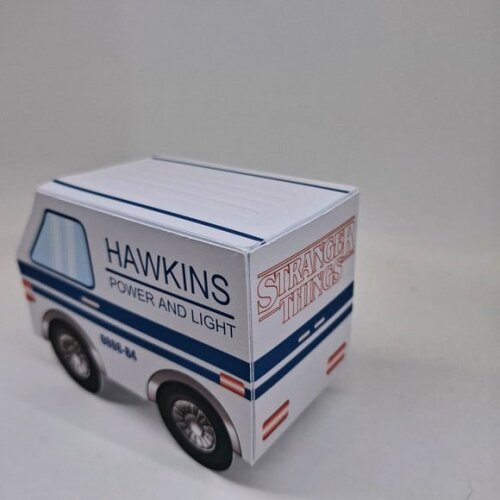 Caixa Van Stranger Things com Tampa - Kit 10 Unidades