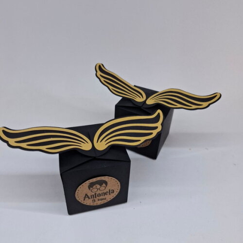 Caixinha Asas Pomo de Ouro Harry Potter - Kit 10 Unidades