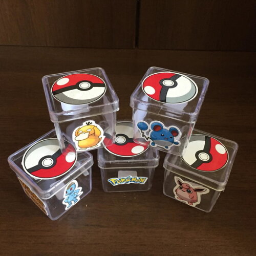 Caixinha de Acrílico Pokemon - Kit 20 Unidades