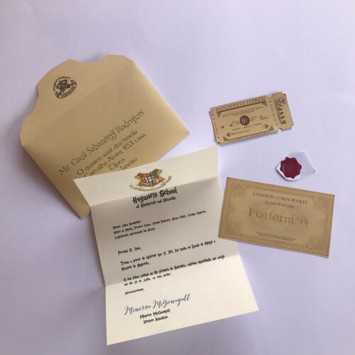 Carta de Admissão Harry Potter