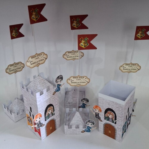 Centro de Mesa Harry Potter Castelo - Kit 20unidades