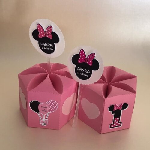 Centro de Mesa Minnie Rosa