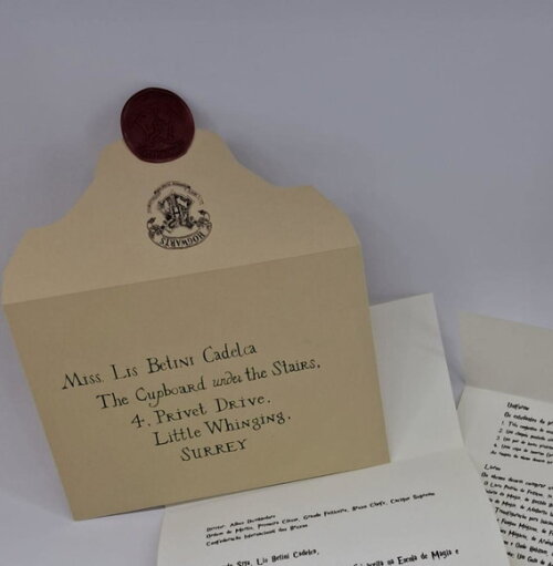Convite Harry Potter com Selo de Cera - Kit 20 Unidades
