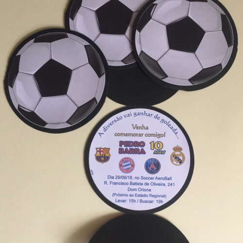 Convite Personalizado Festa Futebol