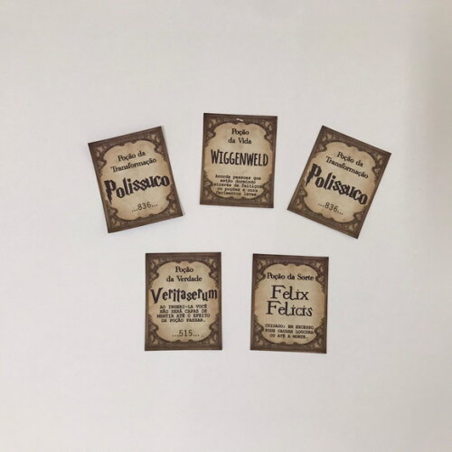 Etiquetas Poções Harry Potter - Kit 60 Unidades