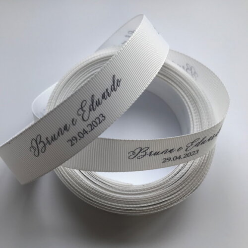 Fita Gorgurão 16mm Personalizada - 10 Metros