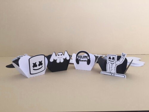 Forminha Dj Marshmello - Kit 50unidades
