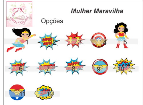 Forminha e Topper Mulher Maravilha