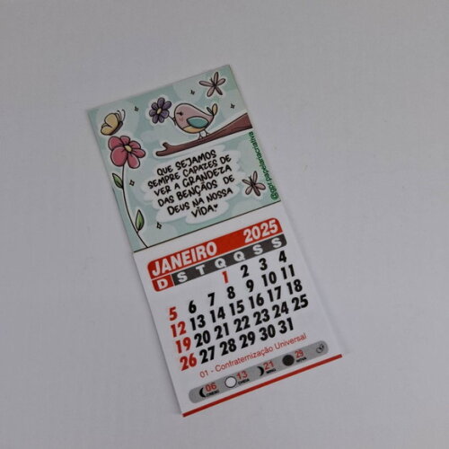 Imã de Geladeira Calendário 2025 - Kit 30 Unidades