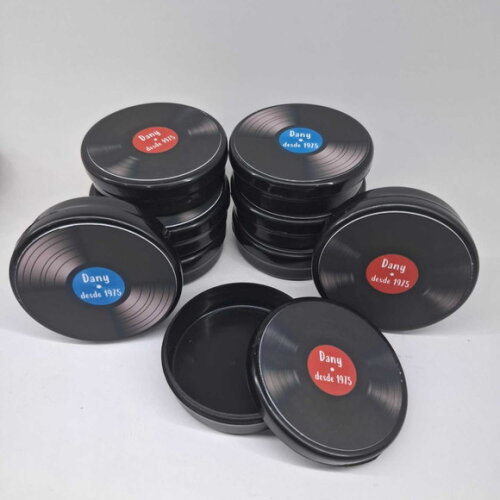 Latinha Disco Vinil Festa Retrô Anos 80 - Kit 30u