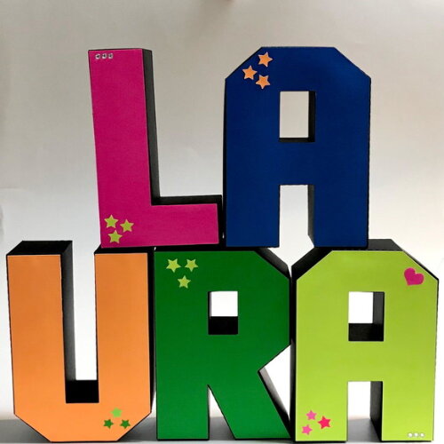 Letras 3d Festa Neon 15cm