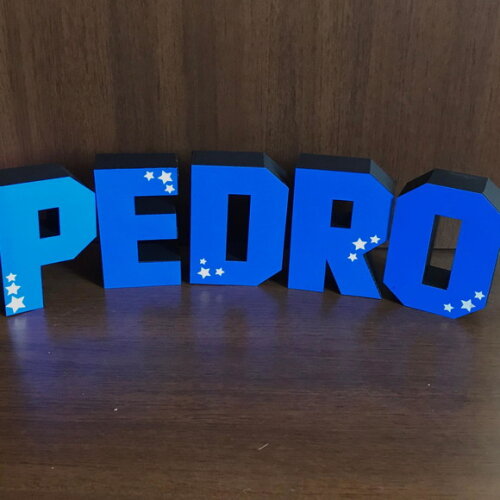 Letras 3d Futebol 15cm