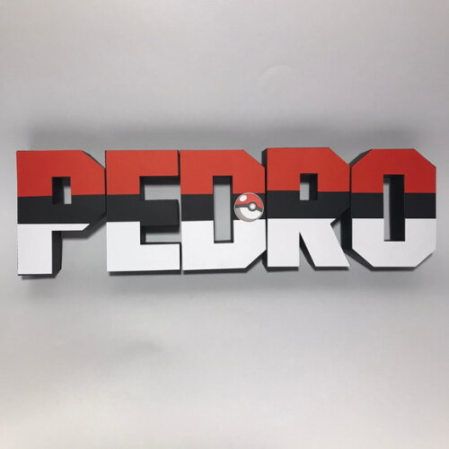 Letras 3d Pokemon - 15cm