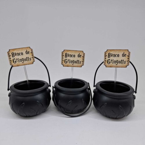 Mini Caldeirão com Topper Harry Potter Kit 12 Unidades