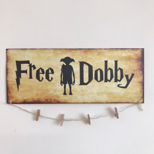 Placa Harry Potter Free Dobby