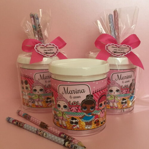Porta Lápis + 2 Lápis Personalizados e Tag
