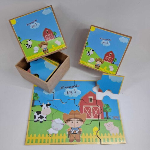 Quebra-cabeça de mdf - Kit 18 Unidades