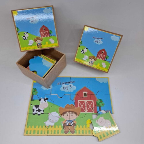 Quebra-cabeça de mdf - Kit 18 Unidades