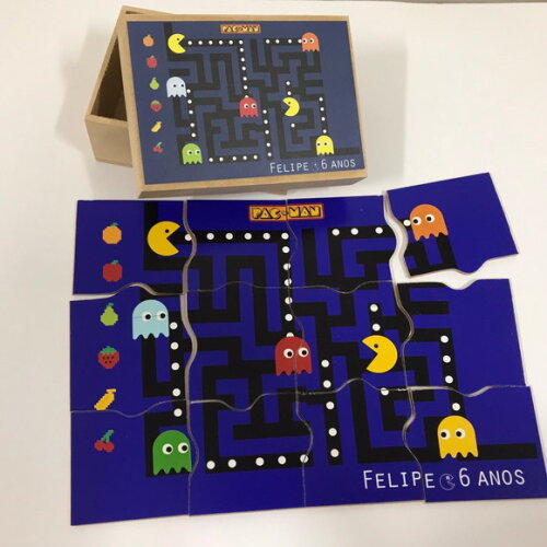 Quebra-cabeça Pacman mdf