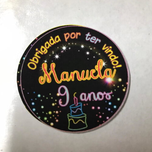 Tag de Agradecimento Festa Neon