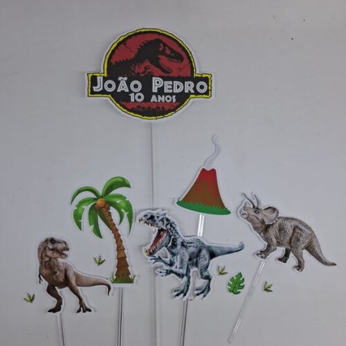 Topo de Bolo Jurassic Park