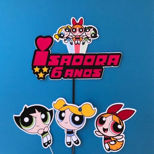Topo de bolo Meninas super poderosas