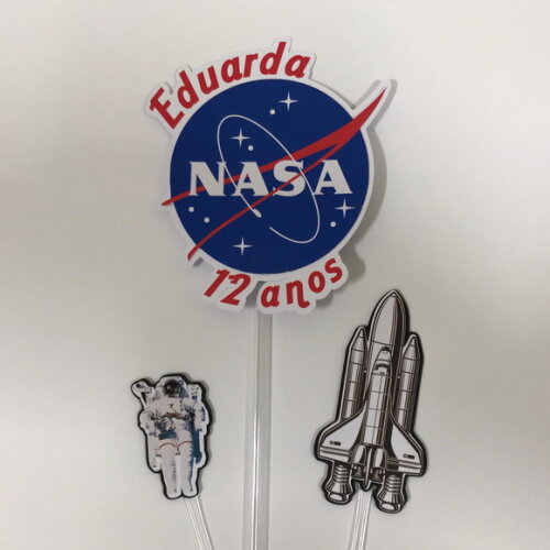Topo de Bolo Nasa Astronauta