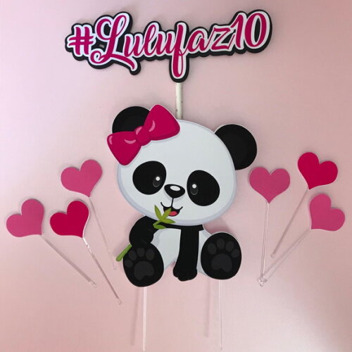Topo de bolo Panda