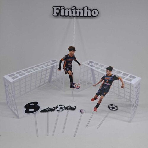 Topo de Bolo Trave Futebol com Foto