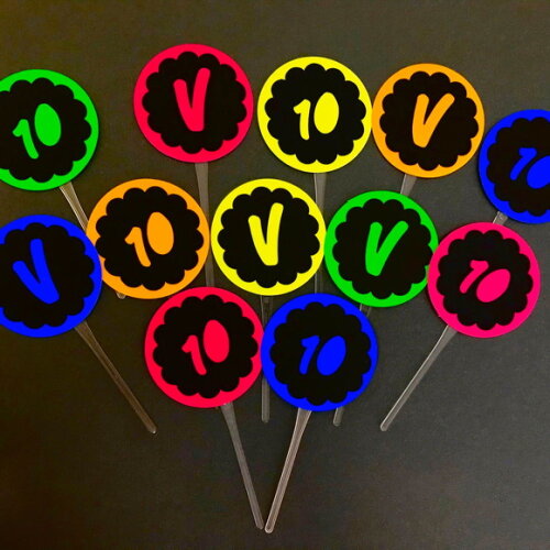 Topper Festa Neon para Docinhos