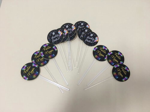 Topper para Docinhos Festa Neon