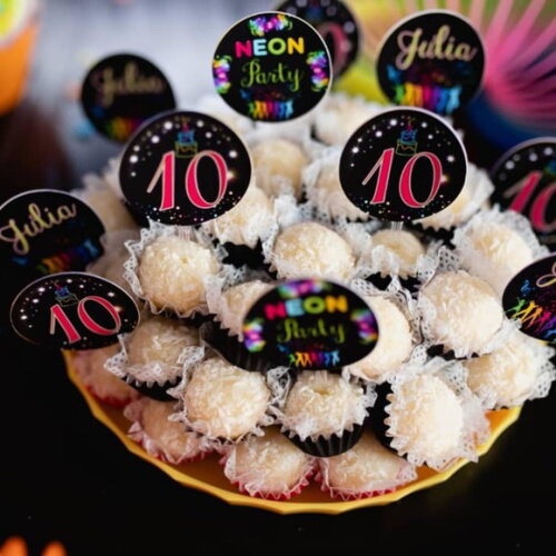 Topper para Docinhos Festa Neon