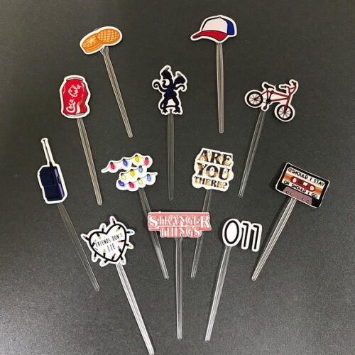 Topper Stranger Things Objetos - Kit 50 Unidades