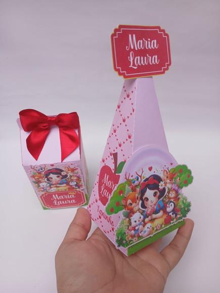 Kit com Centro de Mesa/caixa Milk e Pirâmide