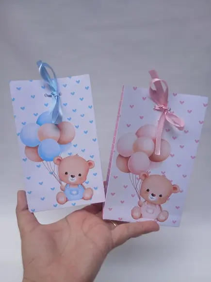 30 Kit Papelaria - 10caixa Milk /piramide/ Sacolinha Pp