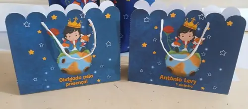 Sacolinha Grande com Ondas e Alça de Nylon