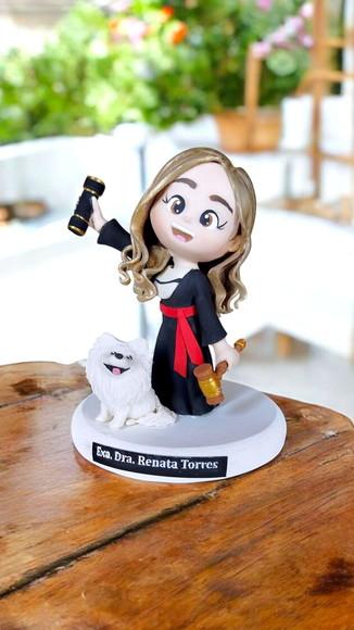Formanda Direito Juíza Formatura Biscuit Personalizado