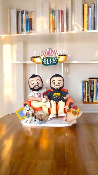 Topo de Bolo Personalizada Friends