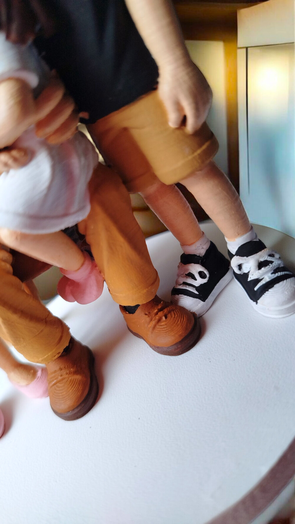 Topo de Bolo Escultura Personalizada Família Avô e Netos