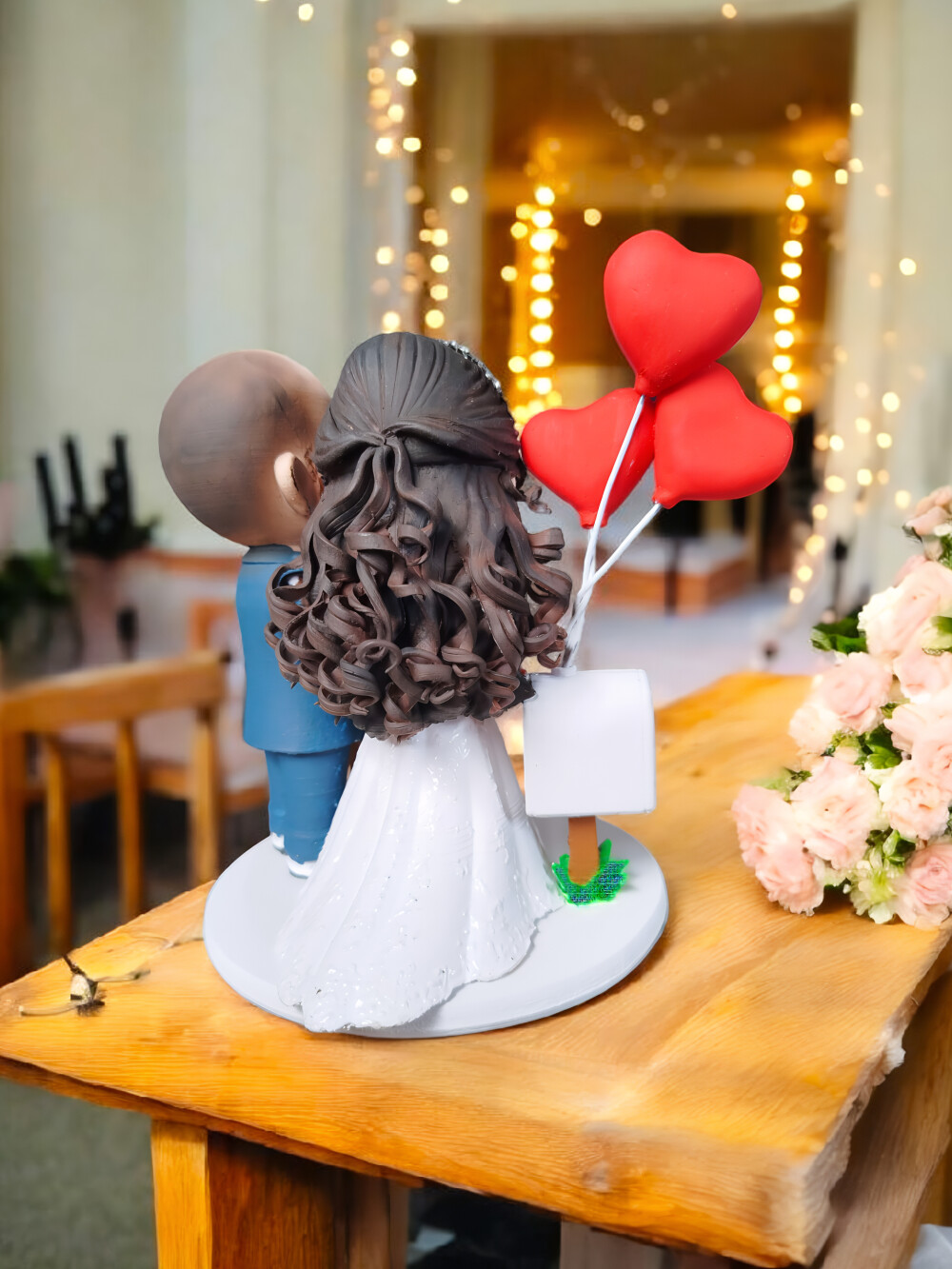Topo de Bolo Casamento Noivinhos com Balões Filme Up
