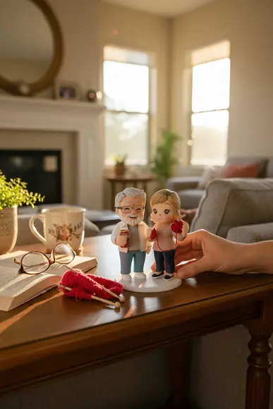 Escultura Miniatura Avós Personalizada Terceira Idade Bodas