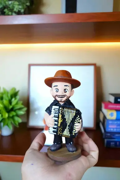 Escultura Sanfoneiro Personalizada para Presentear Biscuit