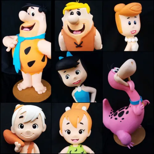 Kit os Personagens Decorativos Os Flintstones 40 Centímetros - 7 Personagens