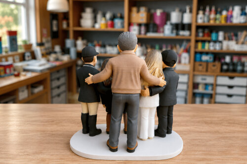 Escultura Família Personalizado Impressão 3D feita a partir fot