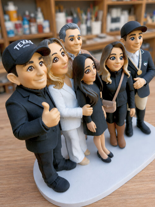 Escultura Família Personalizado Impressão 3D feita a partir fot