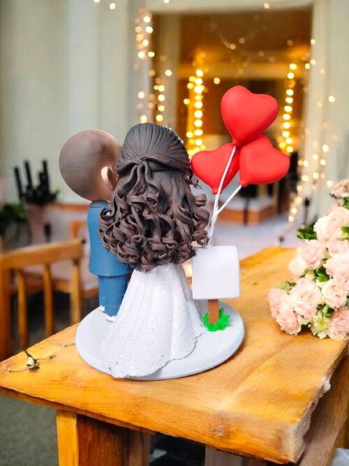 Topo de Bolo Casamento Noivinhos com Balões Filme Up