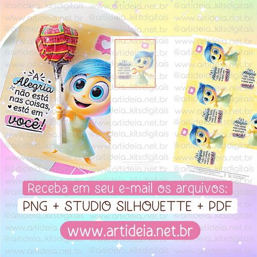 Arquivo Digital - Cartão Pirulito Divertidamente (Alegria)