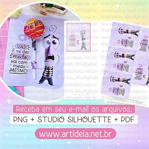 Arquivo Digital - Cartão Pirulito Divertidamente (Medo)