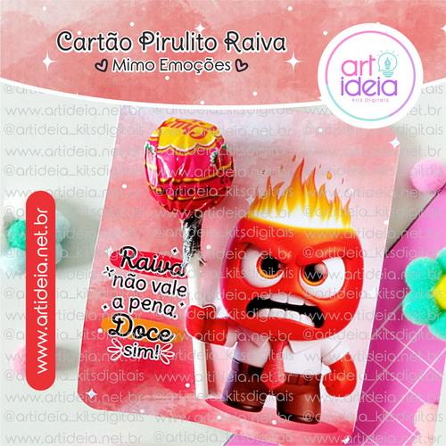 Arquivo Digital - Cartão Pirulito Divertidamente (Raiva)